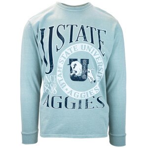 U State Since 1888 Retro Bull Logo Unisex Long-Sleeve T-Shirt Green